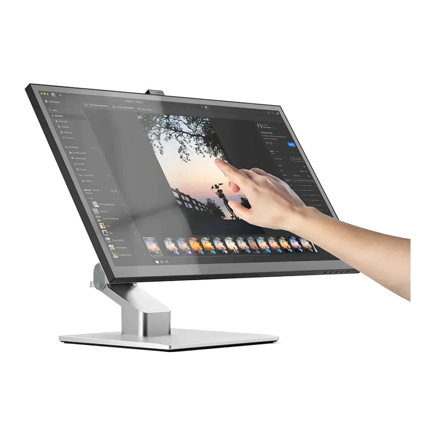 Monitor Alogic TFT Clarity Fold / 27"/ 4K Ultra HD IPS QD Touch / 60Hz / 14ms / Webcam / USB-C+DP+HDMI - Zezë/Argjendi - Figura 2