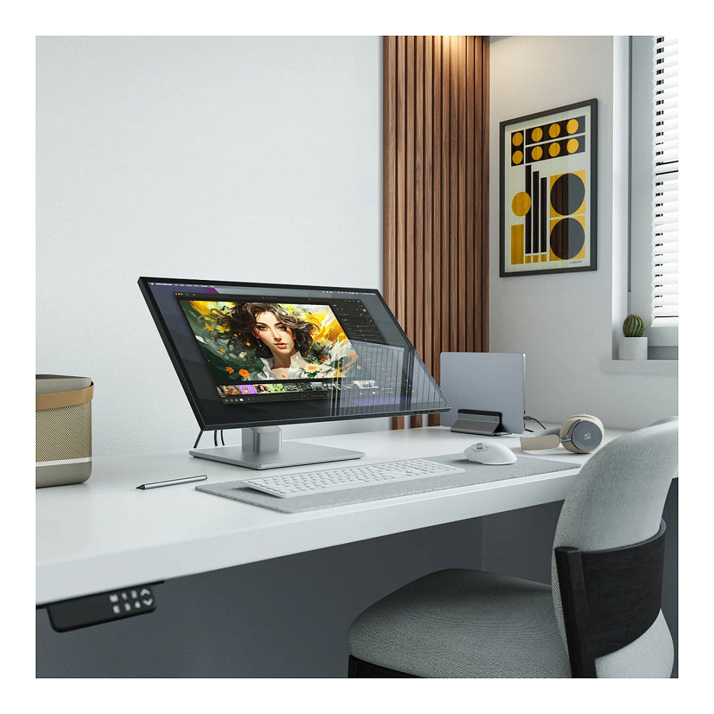 Monitor Alogic TFT Clarity Fold / 27"/ 4K Ultra HD IPS QD Touch / 60Hz / 14ms / Webcam / USB-C+DP+HDMI - Zezë/Argjendi - Figura 3