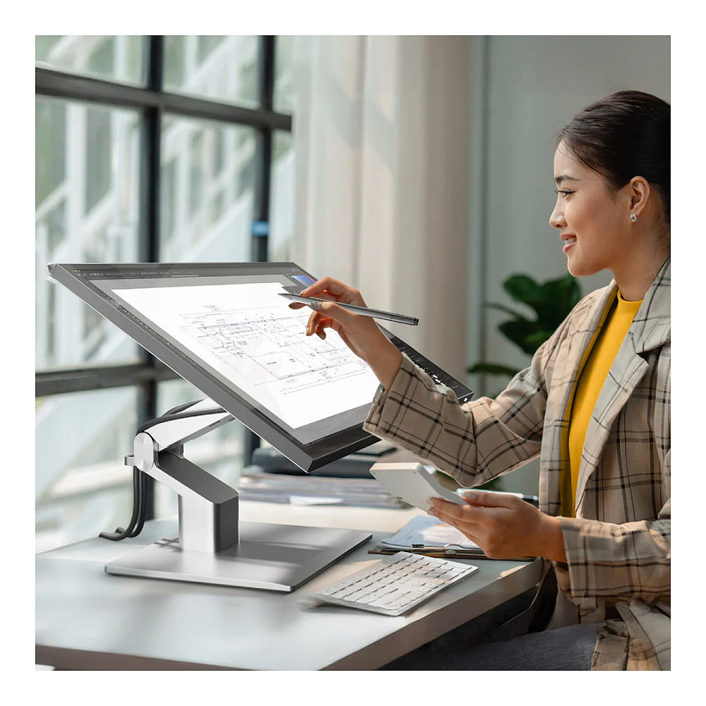 Monitor Alogic TFT Clarity Fold / 27"/ 4K Ultra HD IPS QD Touch / 60Hz / 14ms / Webcam / USB-C+DP+HDMI - Zezë/Argjendi - Figura 5