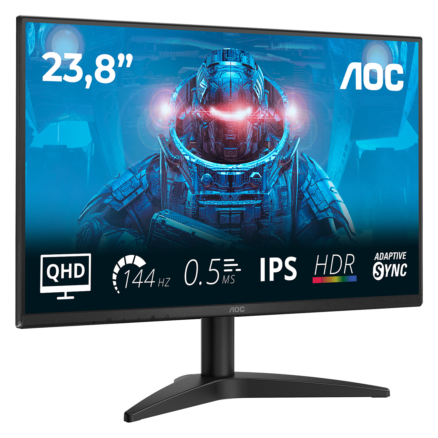 Monitor Gaming AOC Q24B36X / 23.8"/ Quad HD IPS / LED / 144Hz / 4ms / HDMI+DP - Zezë - Figura 2