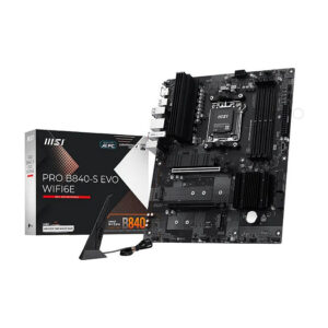 Pllakë Amë AMD AM5 MSI PRO B840‑S EVO Wi‑Fi 6E / DDR5 / ATX / HDMI