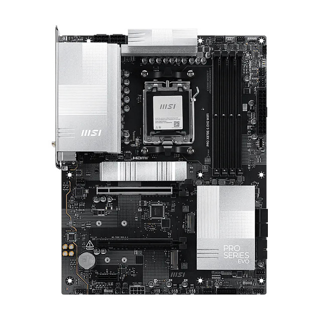 Pllakë Amë AMD AM5 MSI PRO X870E‑S EVO Wi‑Fi / DDR5 / ATX / HDMI