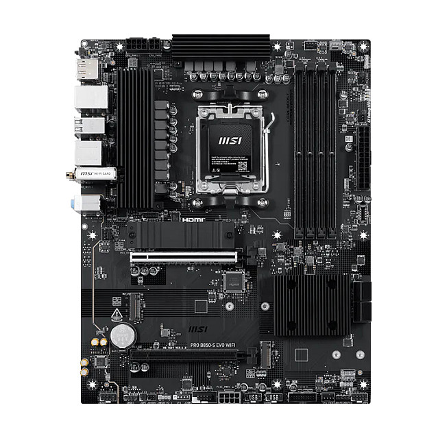 Pllakë Amë AMD AM5 MSI Pro B850-S Evo WiFi Chipset B850 WiFi / ATX / DDR5 / HDMI+DP