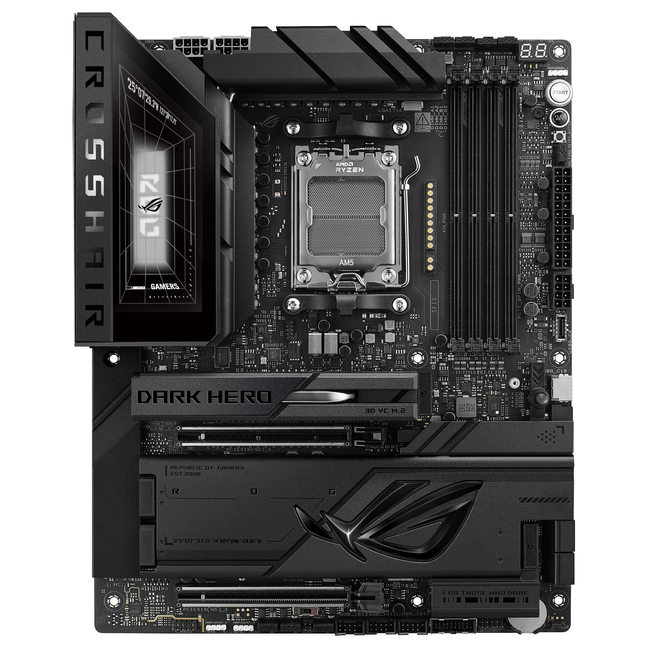 Pllakë Amë AMD AM5 ASUS ROG CROSSHAIR X870E DARK HERO Wi‑Fi 7 / DDR5 / ATX