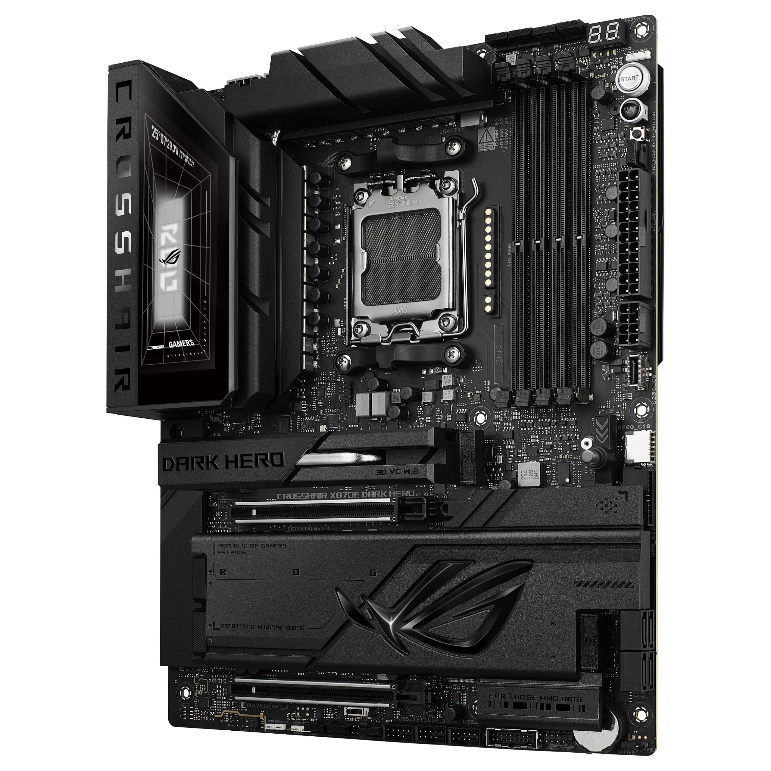 Pllakë Amë AMD AM5 ASUS ROG CROSSHAIR X870E DARK HERO Wi‑Fi 7 / DDR5 / ATX - Figura 3