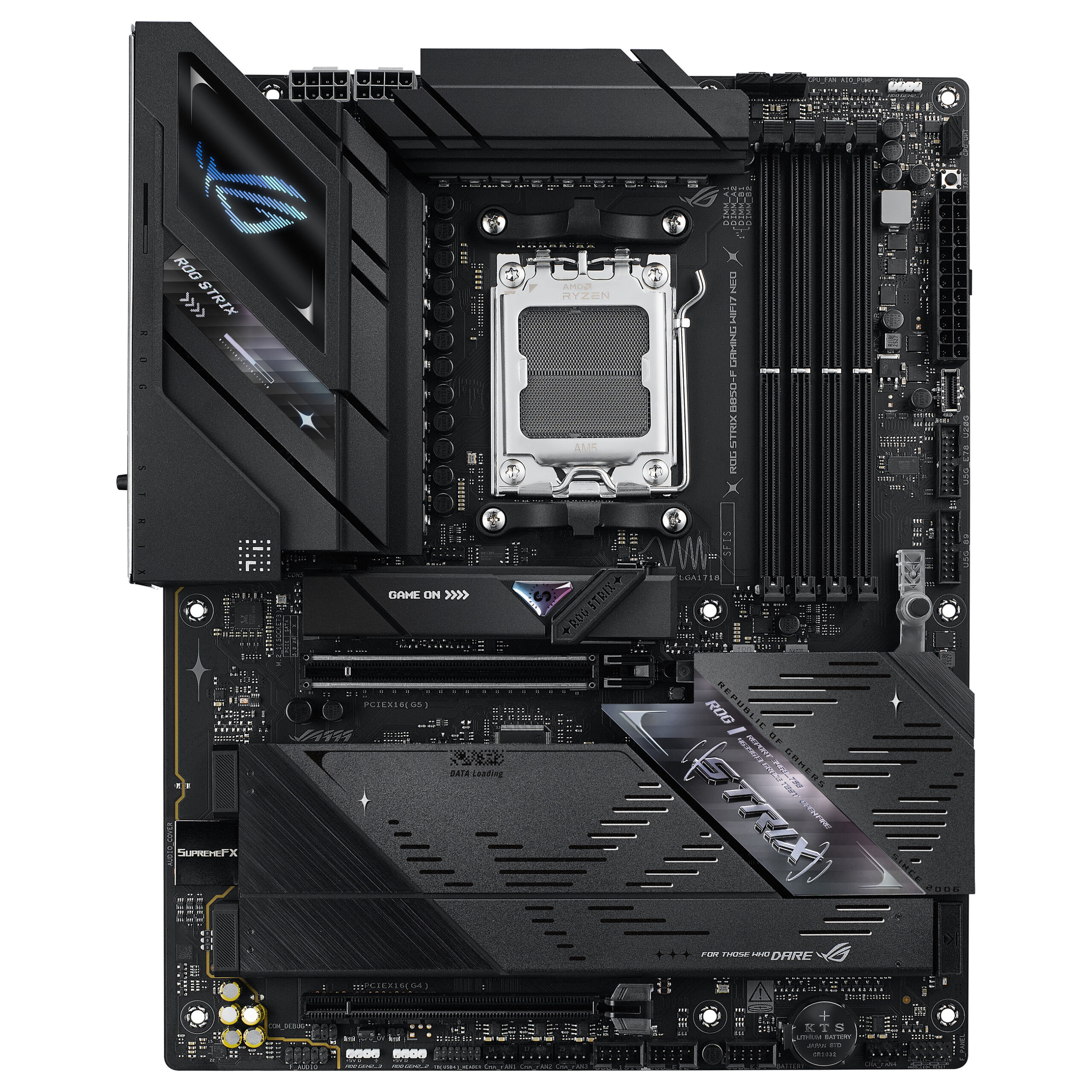 Pllakë Amë AMD AM5 ASUS ROG STRIX B850‑F GAMING Wi‑Fi 7 NEO / DDR5 / ATX