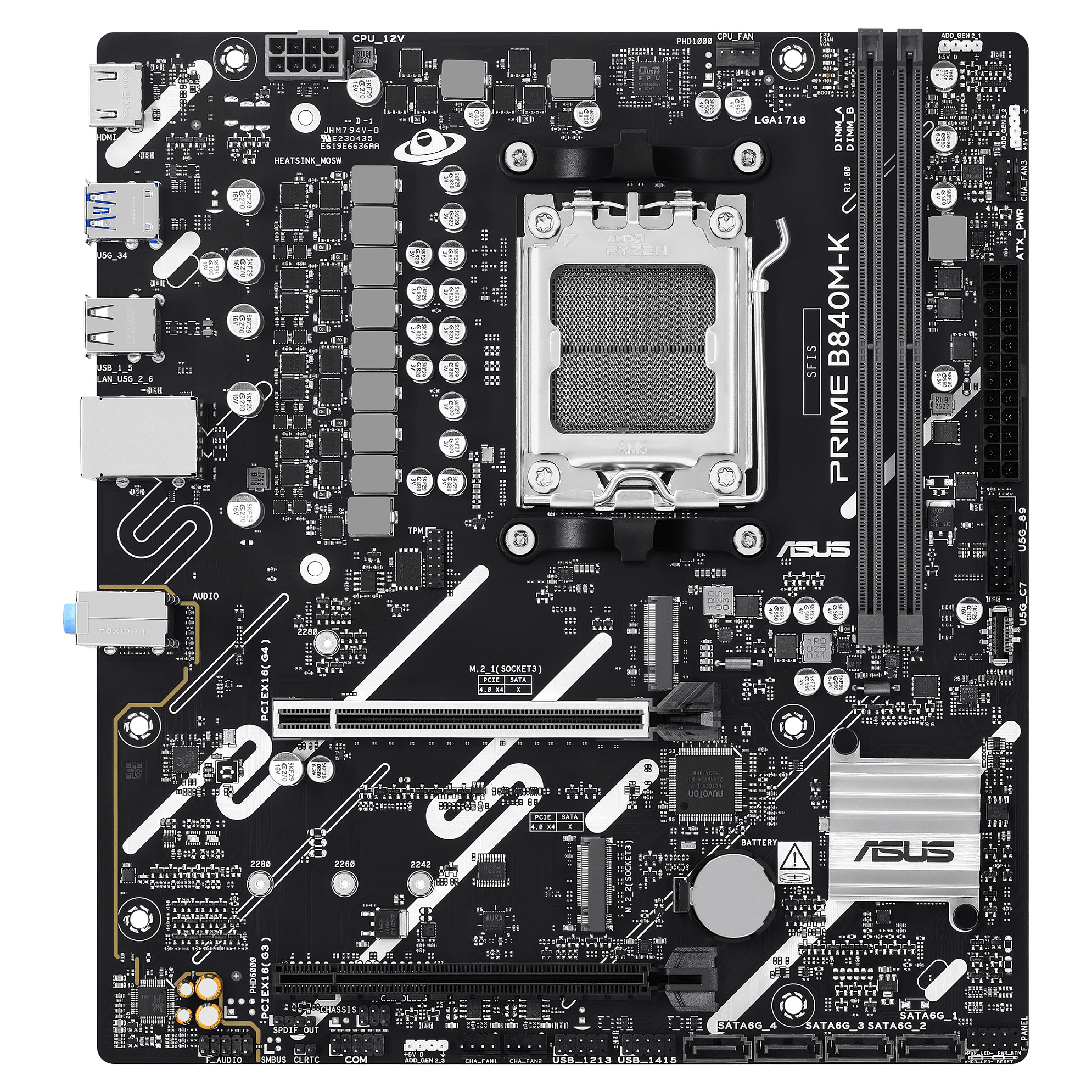 Pllakë Amë AMD AM5 ASUS PRIME B840M‑K / DDR5 / mATX / HDMI