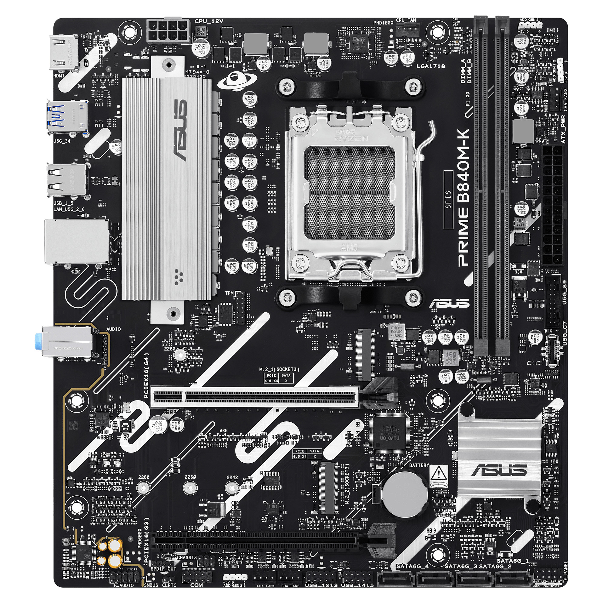 Pllakë Amë AMD AM5 ASUS PRIME B840M‑K / DDR5 / mATX / HDMI - Figura 2
