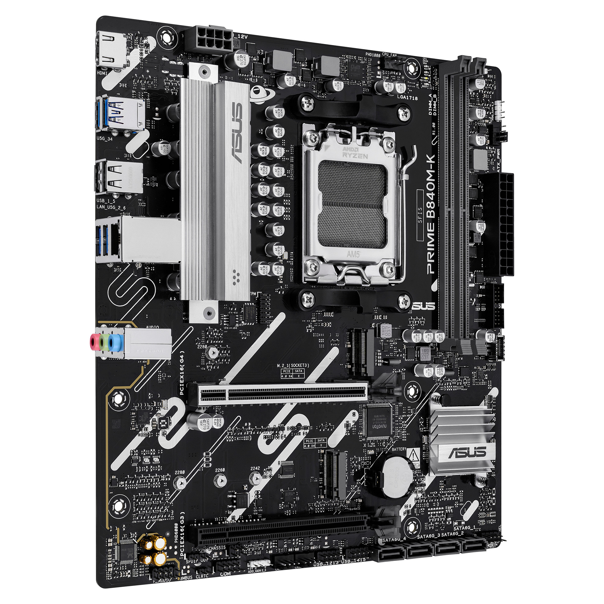 Pllakë Amë AMD AM5 ASUS PRIME B840M‑K / DDR5 / mATX / HDMI - Figura 3