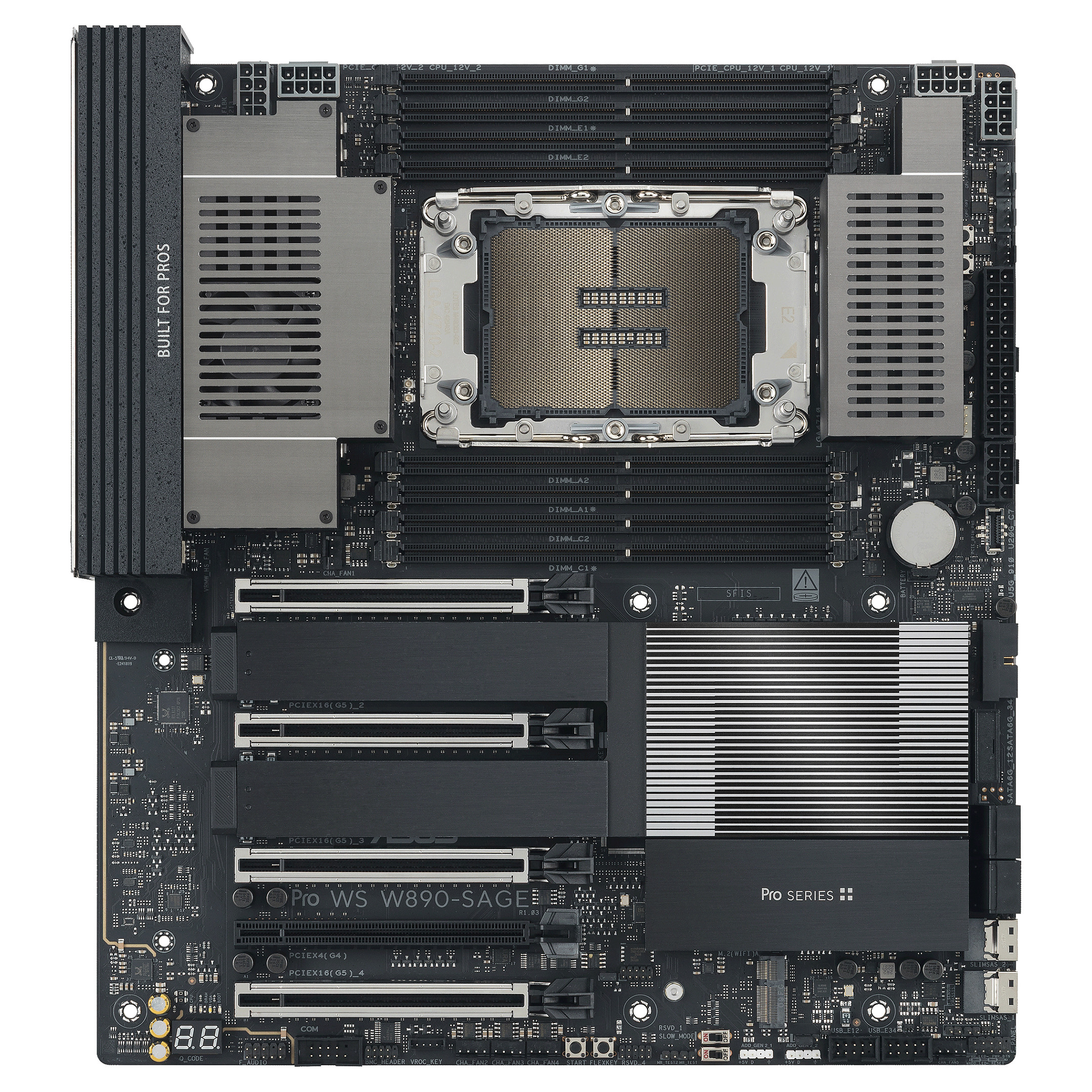 Pllakë Amë Intel ASUS PRO WS W890E‑SAGE / DDR5 / EEB / 4710 - Figura 2