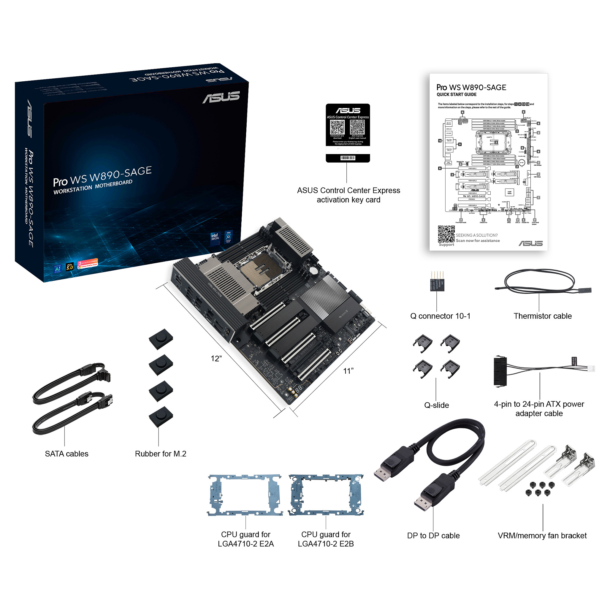 Pllakë Amë Intel ASUS PRO WS W890E‑SAGE / DDR5 / EEB / 4710 - Figura 4