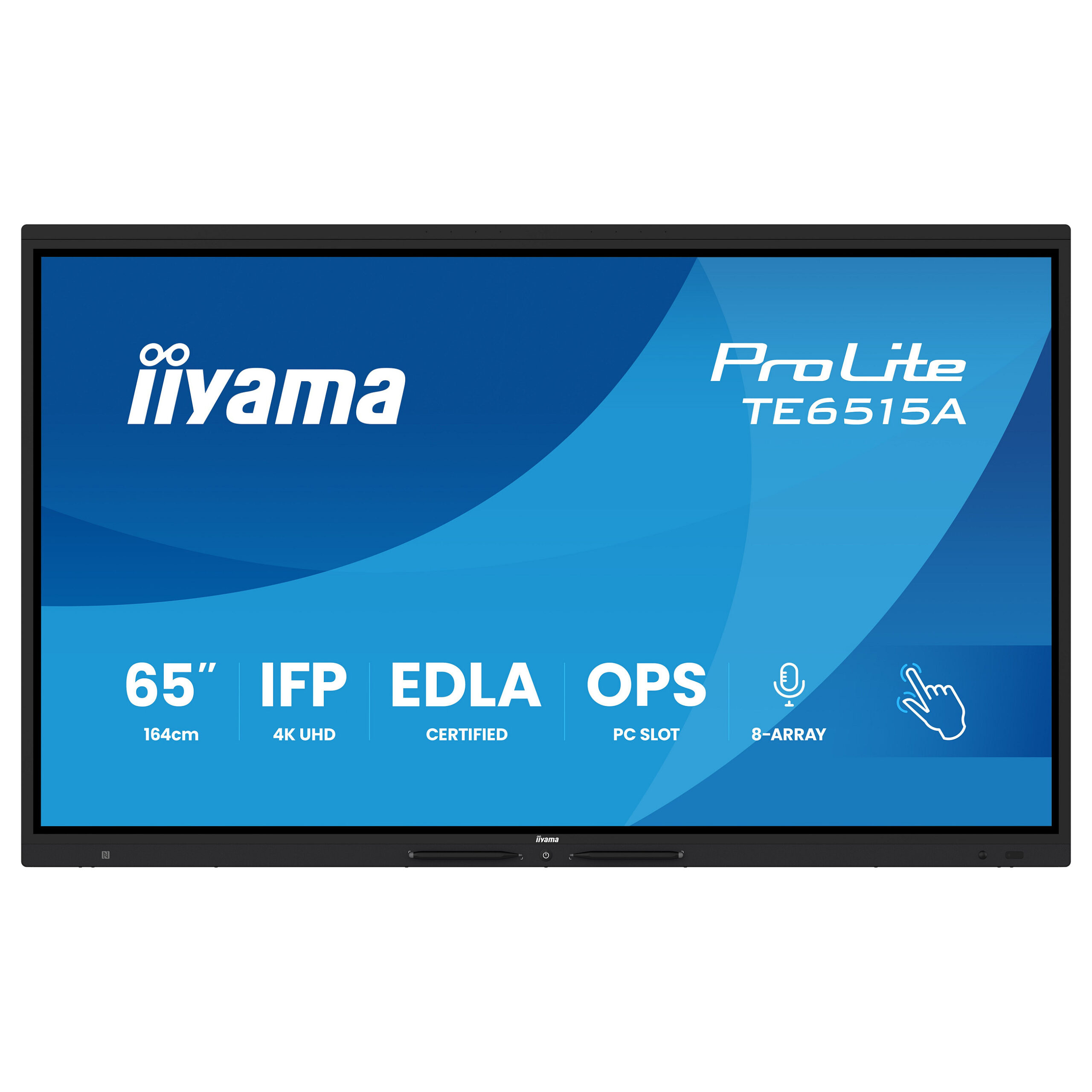Ekran Interaktiv iiyama TE6515A-B2AG / 64.5"/ 4K Ultra HD VA Touch / 6.5ms / HDMI+USB-C+DP - Zezë - Figura 2