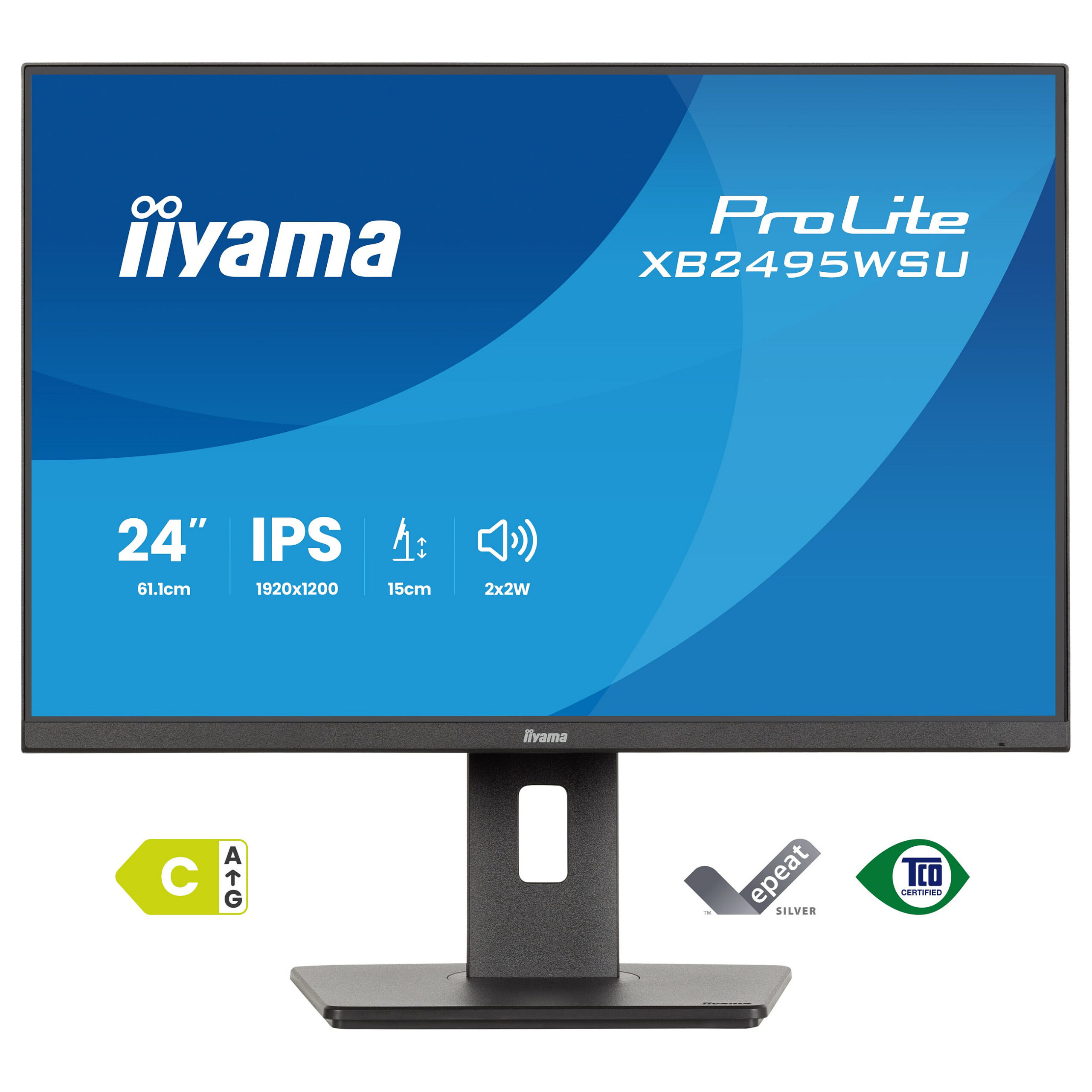 Monitor iiyama XB2495WSU-B1 / 24.1"/ Full HD IPS LCD / 100Hz / 4ms / HDMI+USB+DP+HDCP - Zezë - Figura 2