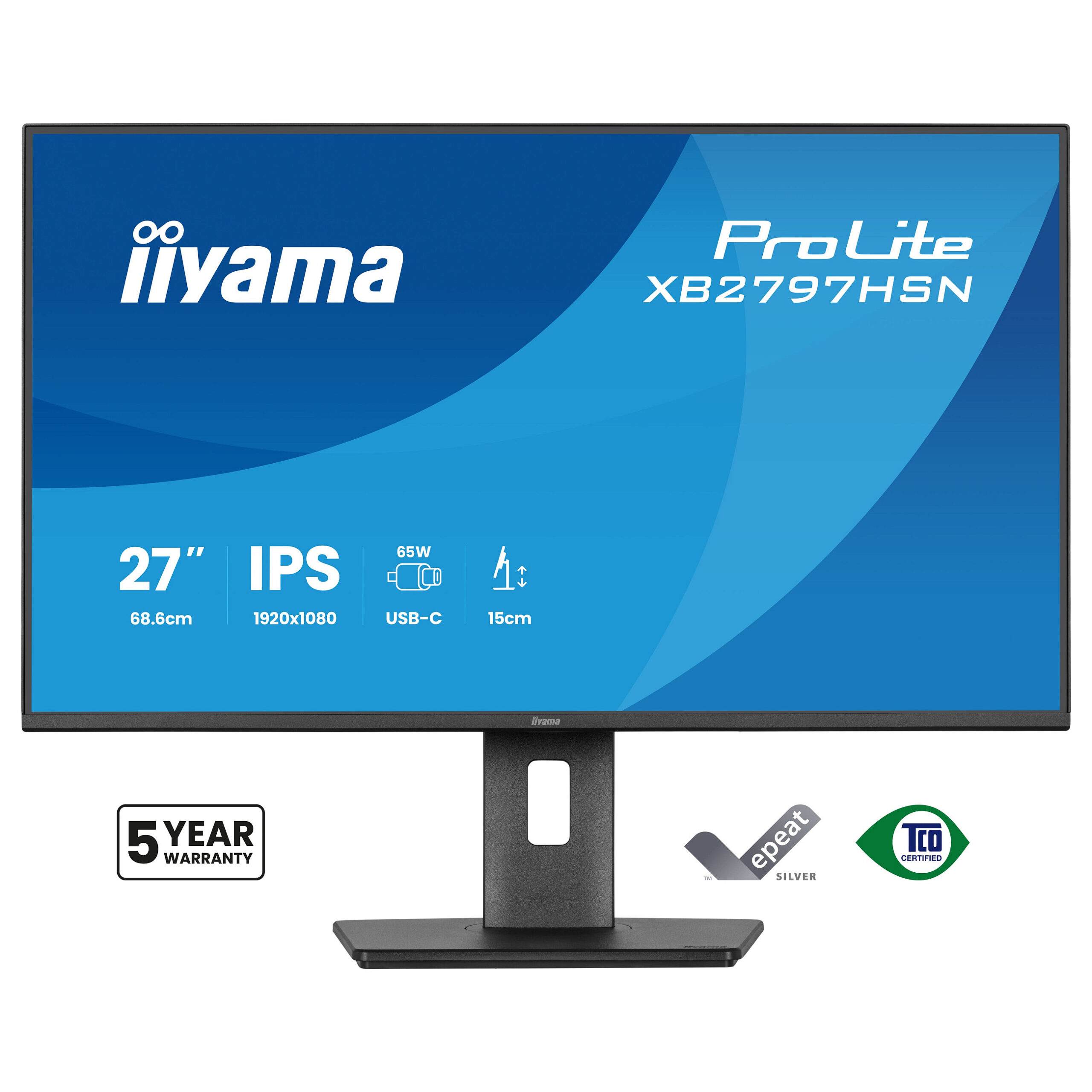 Monitor iiyama XB2797HSN-B1 / 27"/ Full HD IPS LCD / 100Hz / 1ms / HDMI+USB+DP+HDCP - Zezë - Figura 2