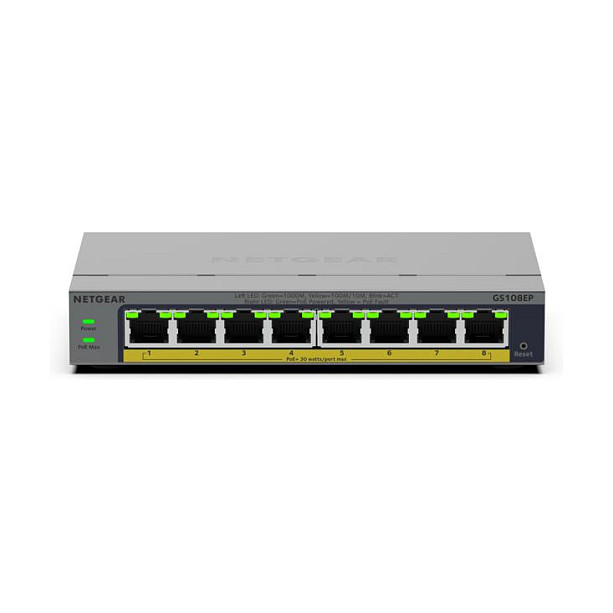 NETGEAR GS108EP Easy Smart 8-Port Gigabit PoE+ Switch 62W with Smart Management - Figura 2
