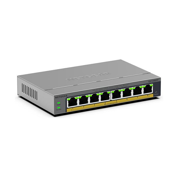 NETGEAR GS108EPP Easy Smart 8-Port Gigabit PoE+ Switch 123W with Smart Management