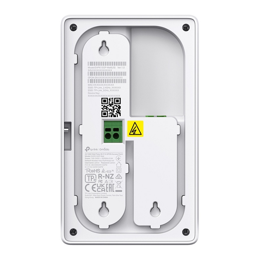 Access Point TP‑Link Omada EAP625GP‑Wall / AX1800 / Wi‑Fi 6 GPON / Wall‑Plate - Bardhë - Figura 5