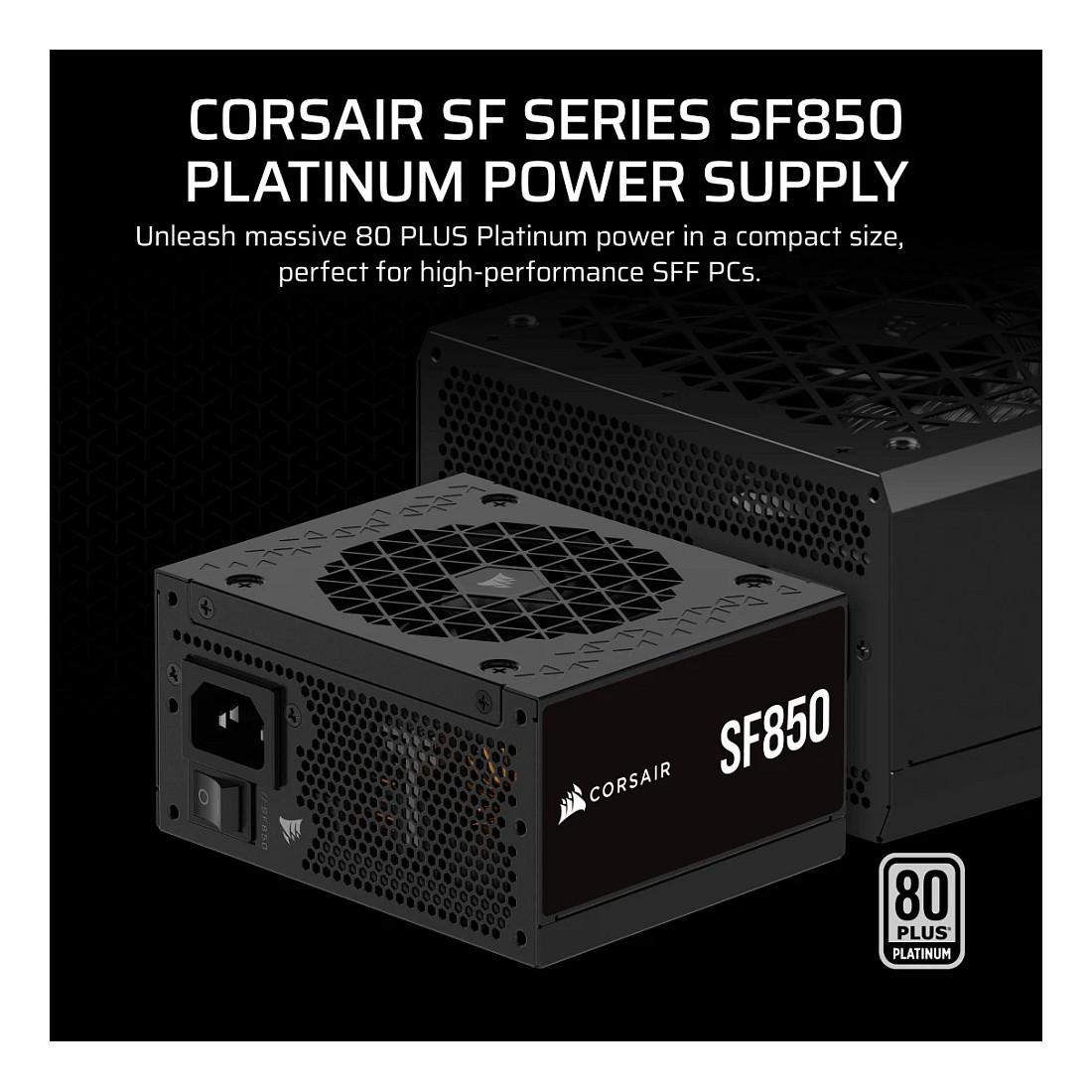 Furnizues Energjie Corsair SF850 / 850W / 80 PLUS Platinum / SFX 3.1 - Zezë - Figura 2