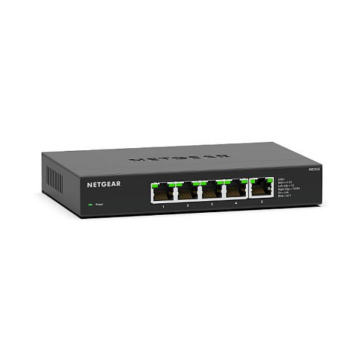 NETGEAR MS305 5-Port 2.5G Multi-Gigabit Unmanaged Switch Gigabit/2.5G Metal Fanless Desktop/Wall Switch