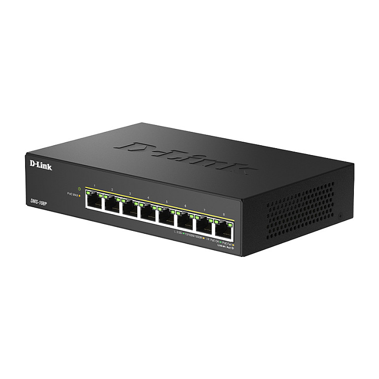 D-Link DMS-108P/E PoE++ Switch 8 Port 2.5G Unmanaged | 230W | 90W per Port - Figura 3