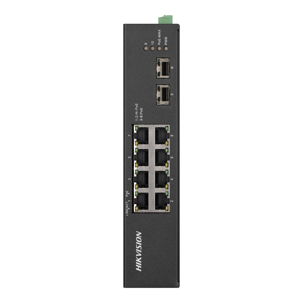 Switch HIKVISION DS‑3T0510HP‑E/HS / Unmanaged / 10x Gigabit + SFP
