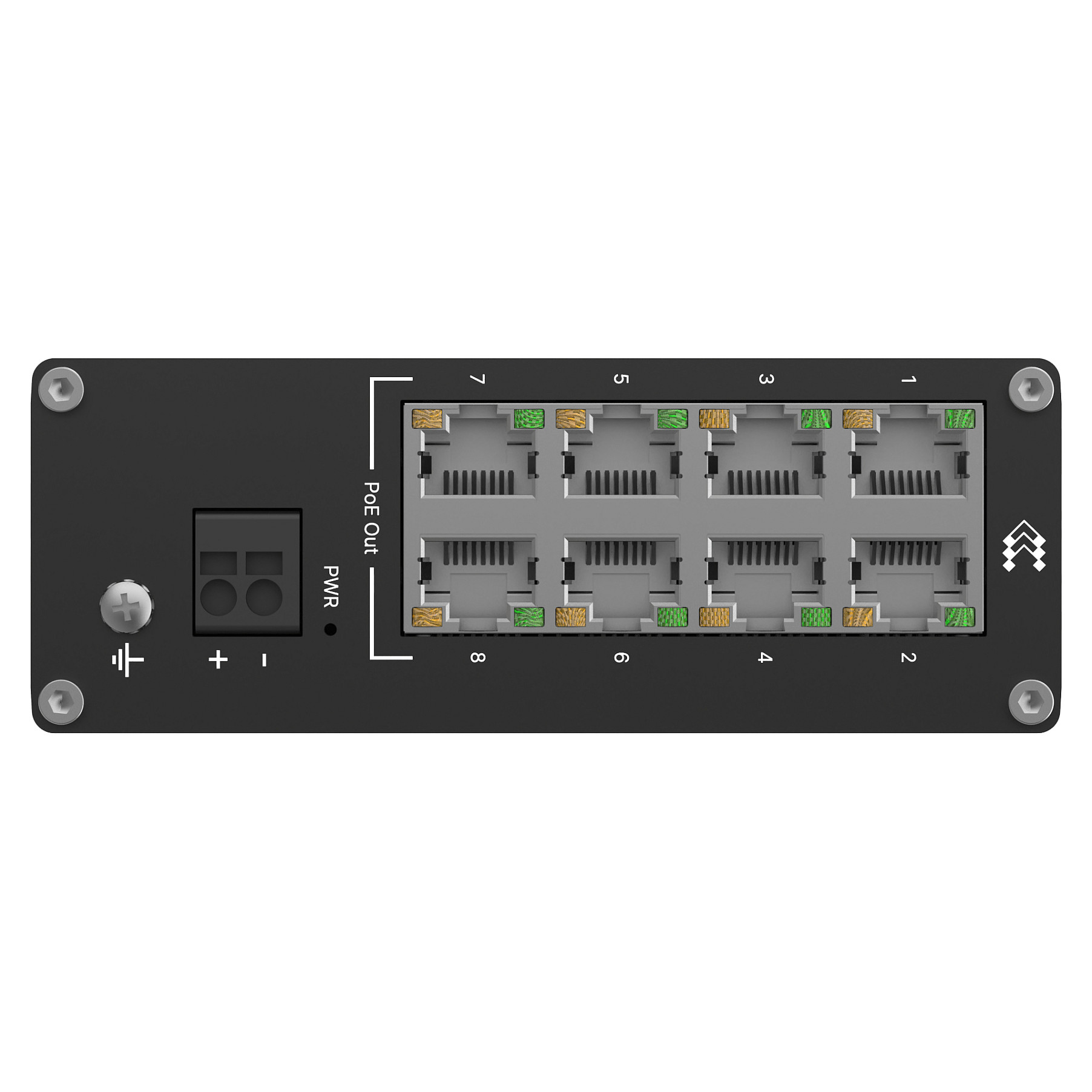 Switch Teltonika TSW040 / Unmanaged / 8‑Port Fast Ethernet / PoE / Unmanaged / DIN‑Rail - Figura 2