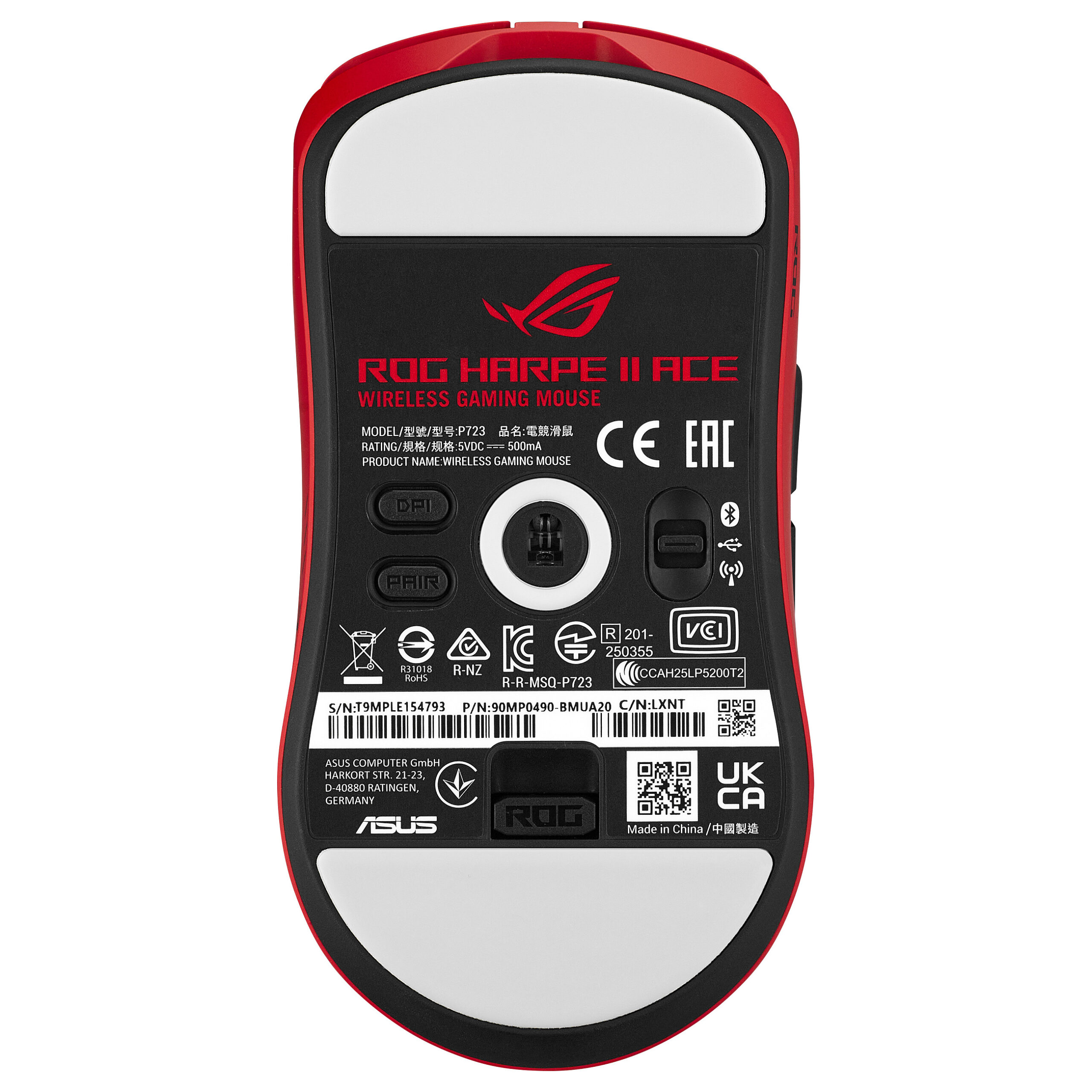 Maus Gaming Asus ROG Harpe II Ace / Wired & Wireless - Kuqe - Figura 2