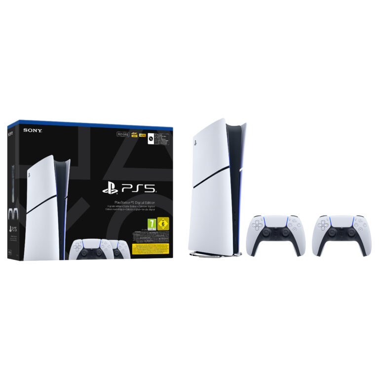 Sony Playstation 5 Slim Digital 825GB + 2 Controller / 825GB / e bardhë