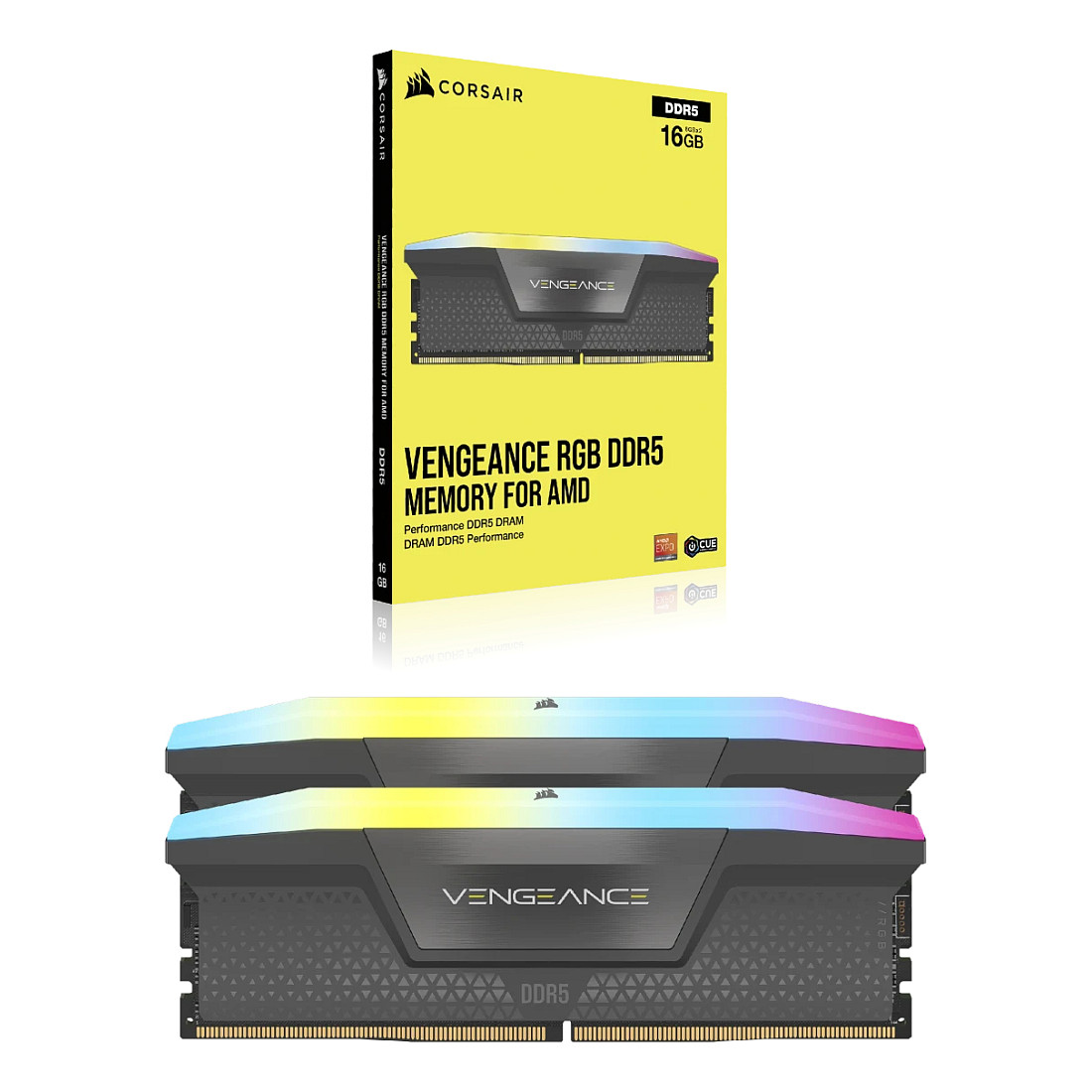 RAM Memorie DDR5 Corsair DIMM 6000 / 32GB / CL38 / Vengeance RGB / Intel XMP & AMD EXPO / Dual‑Kit / 2×16GB - Figura 5