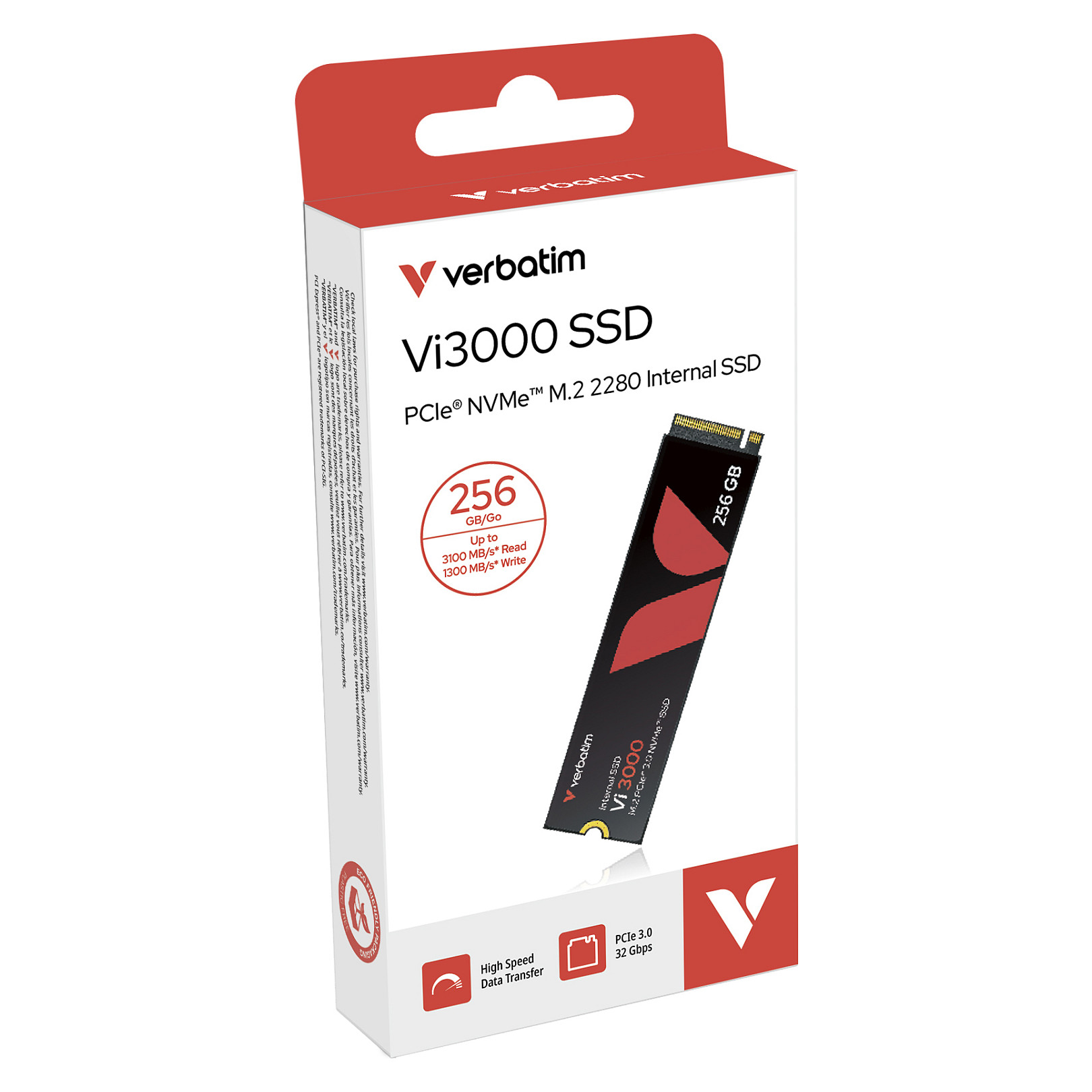 SSD të Brendshme M.2 / 256 GB / Verbatim / PCIe 3.0 / 2280 / Vi3000
