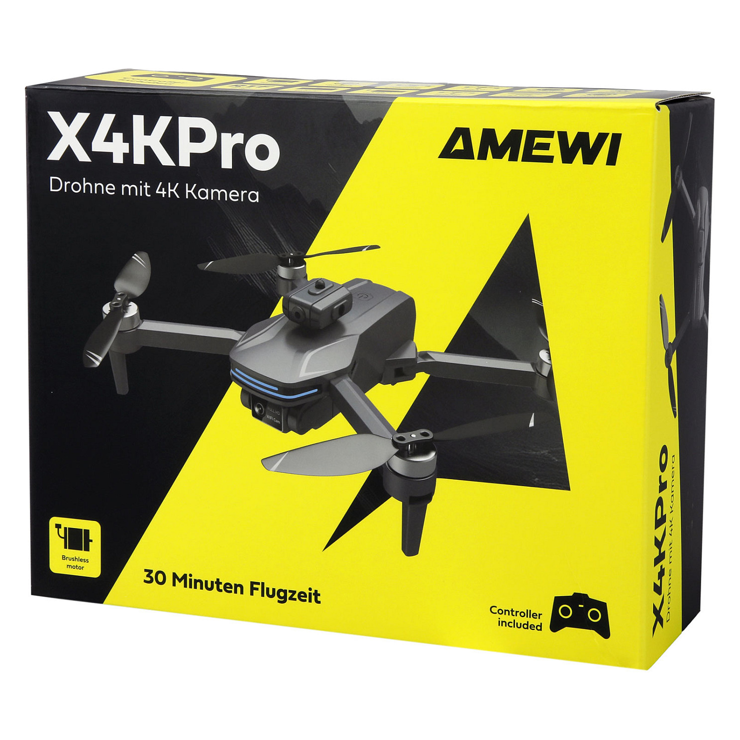 Lodër Dron Amewi AMXFlight X4KPro me kamera - Gri - Figura 2