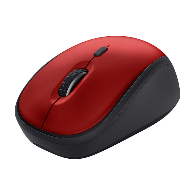 Maus pa kabllo Trust vi+ Silent 1600 DPI -Kuqe/Zezë