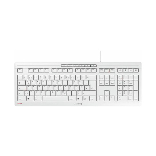 Tastierë me kabllo Cherry STREAM Keyboard / QWERTZ / Hungarian Language - Bardhë