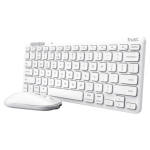 Combo (Tastierë & Maus) Trust Lyra / Wireless / QWERTZ / German Language - Bardhë