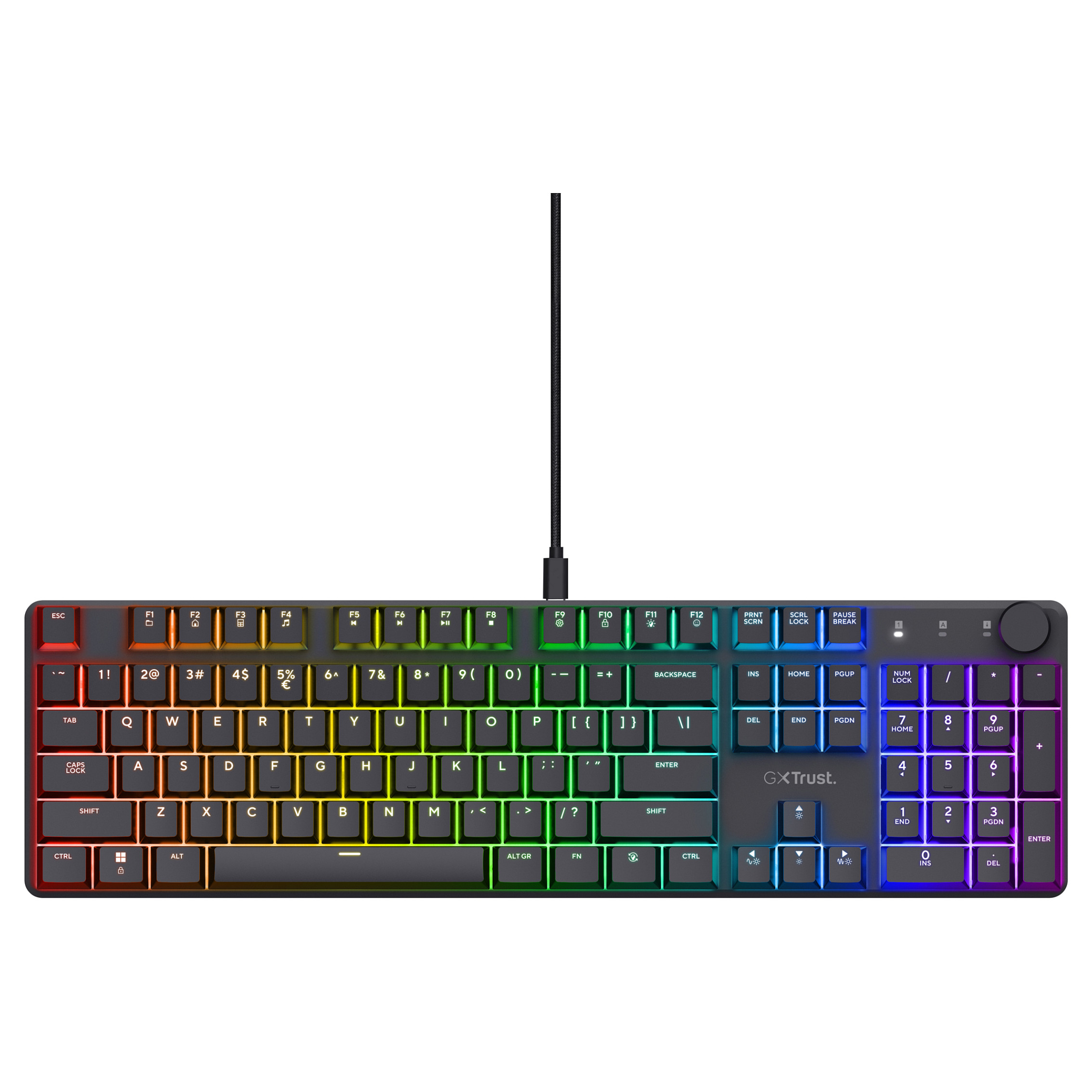 Tastierë Gaming Trust GXT 866 Torix / Wired / Mechanical Switch LED / QWERTZ / German Language - Zezë - Figura 4