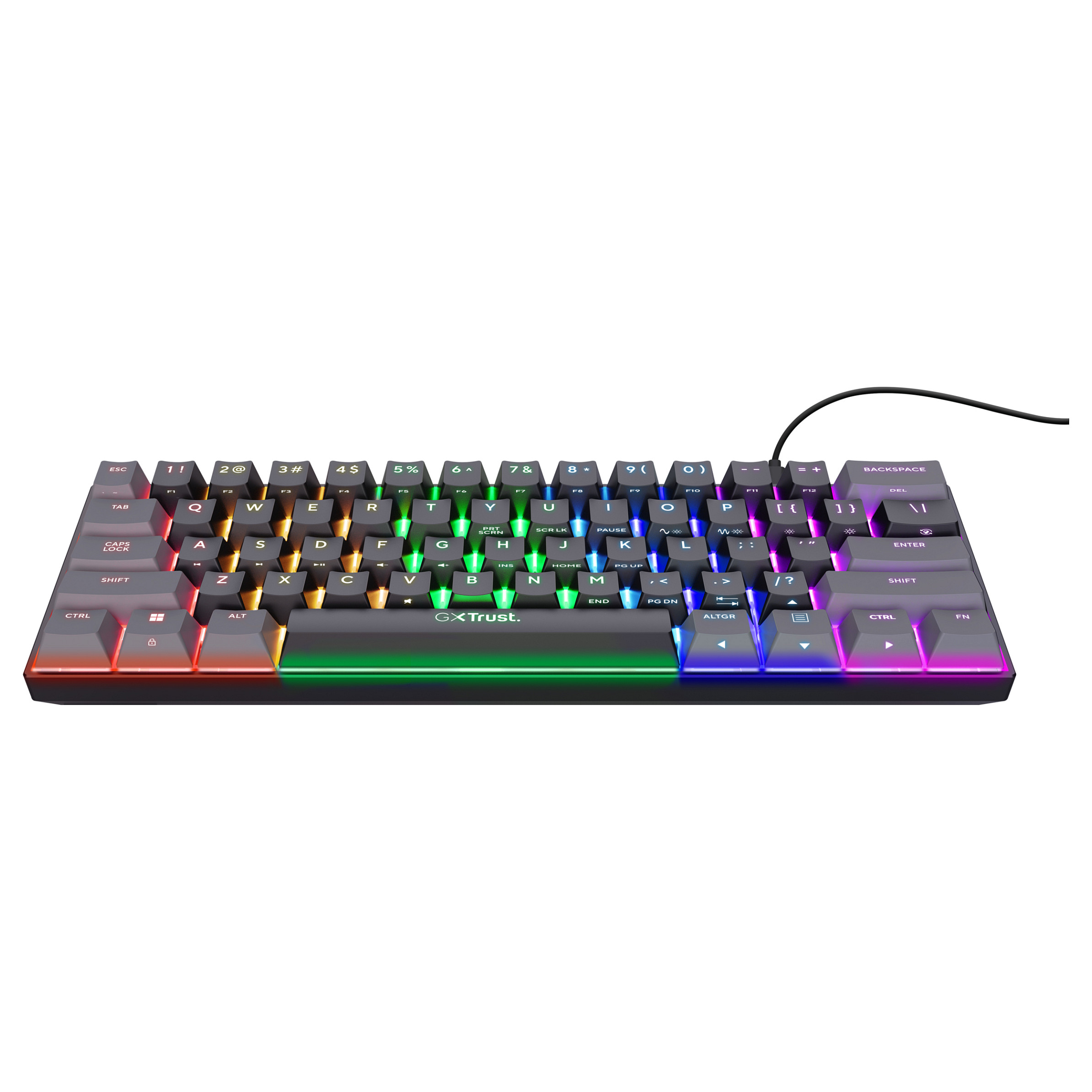 Tastierë Gaming Trust GXT 867 ACIRA 60 Mini / Wired / QWERTZ / German Language - Zezë - Figura 2