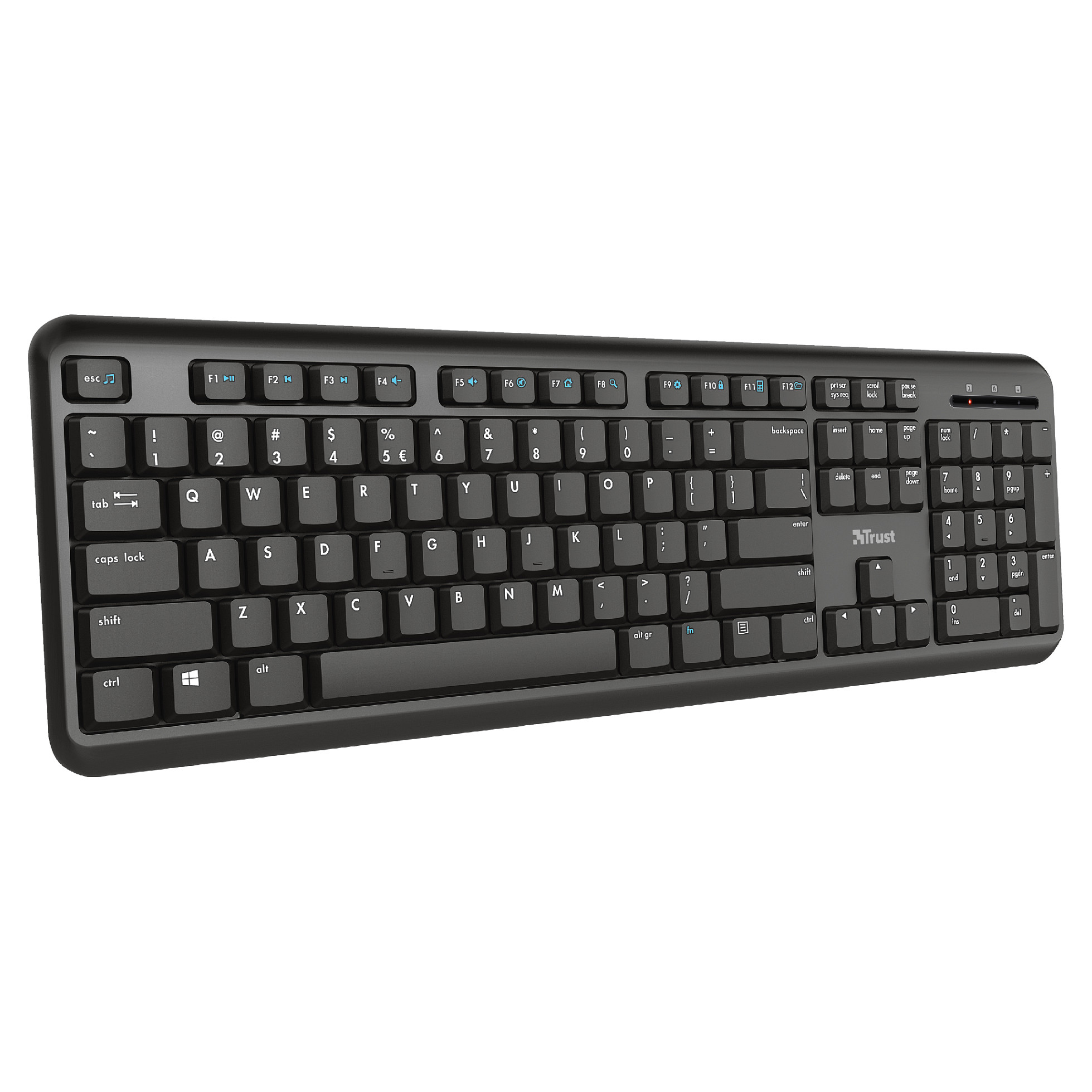 Tastierë pa kabllo Trust TK‑350 / QWERTZ / German Language - Zezë - Figura 2