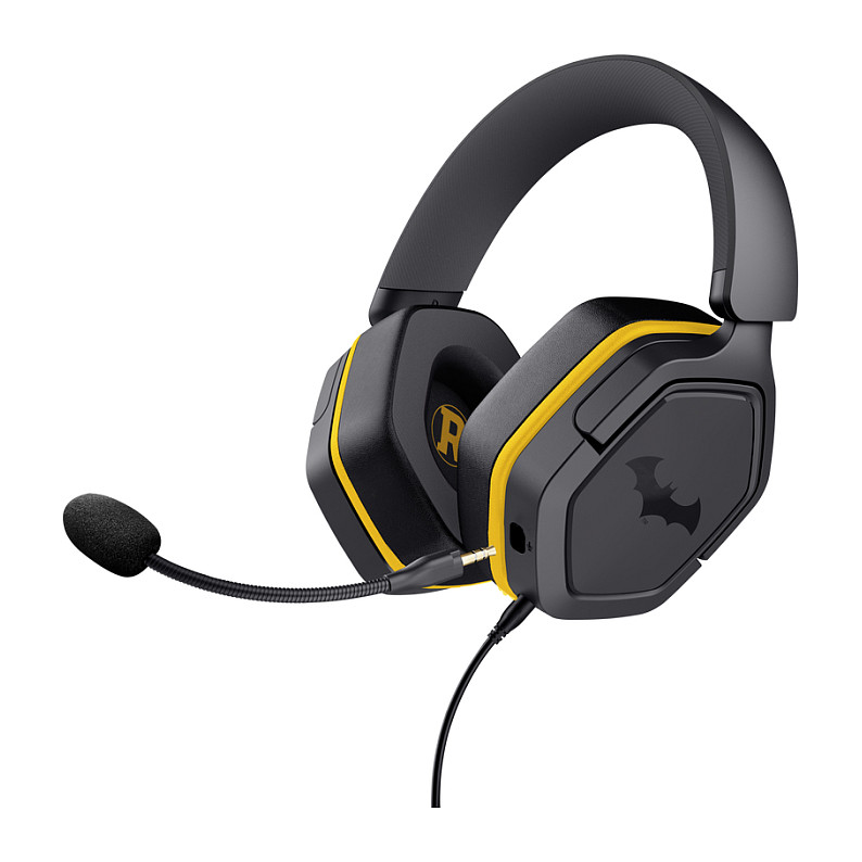 Kufje Gaming Trust GXT 25784 Carus Batman - Zezë/Verdhë - Figura 2