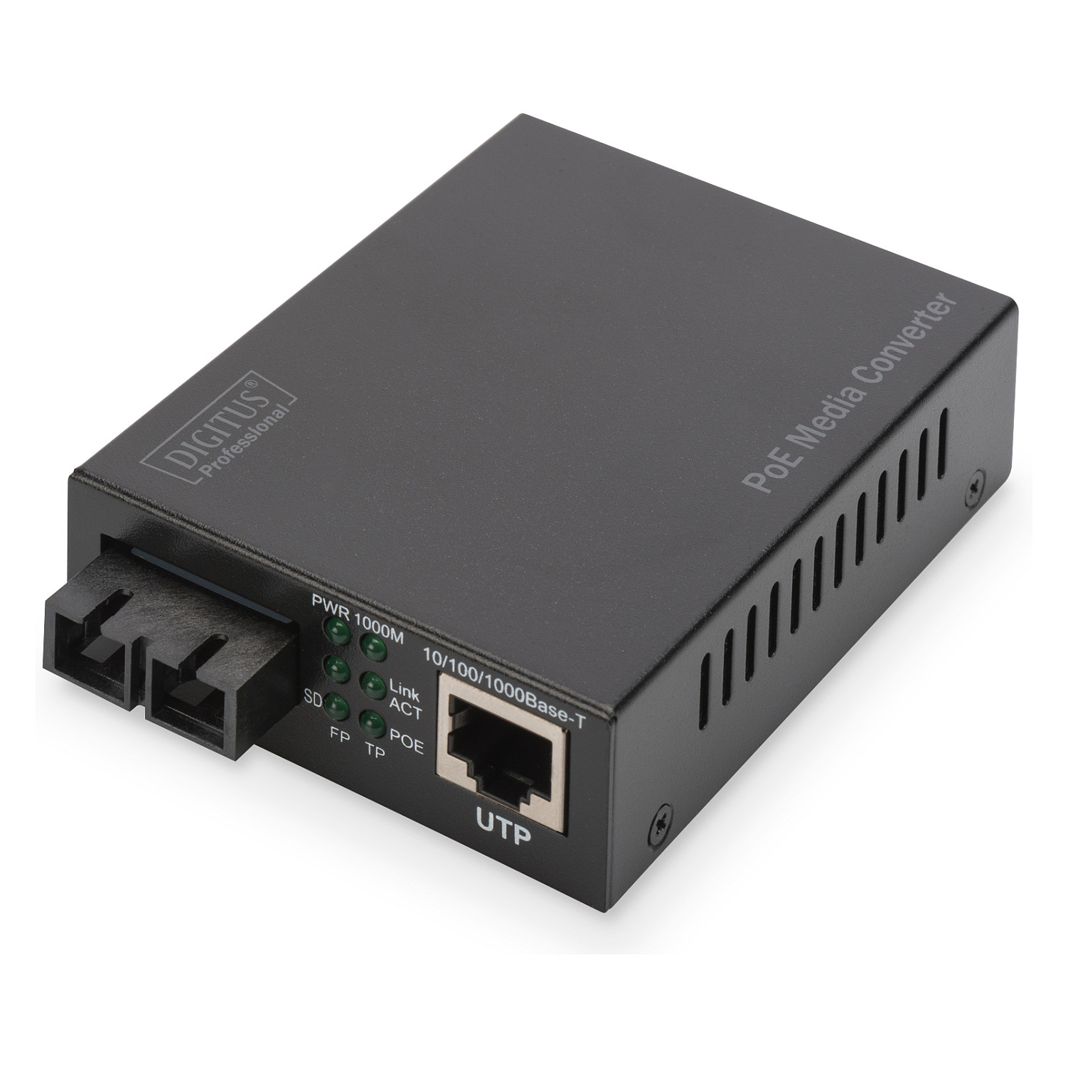 DIGITUS Gigabit PoE Media Converter RJ45–SC Multimode | 30W PSE | DN-82150 | 0.5km
