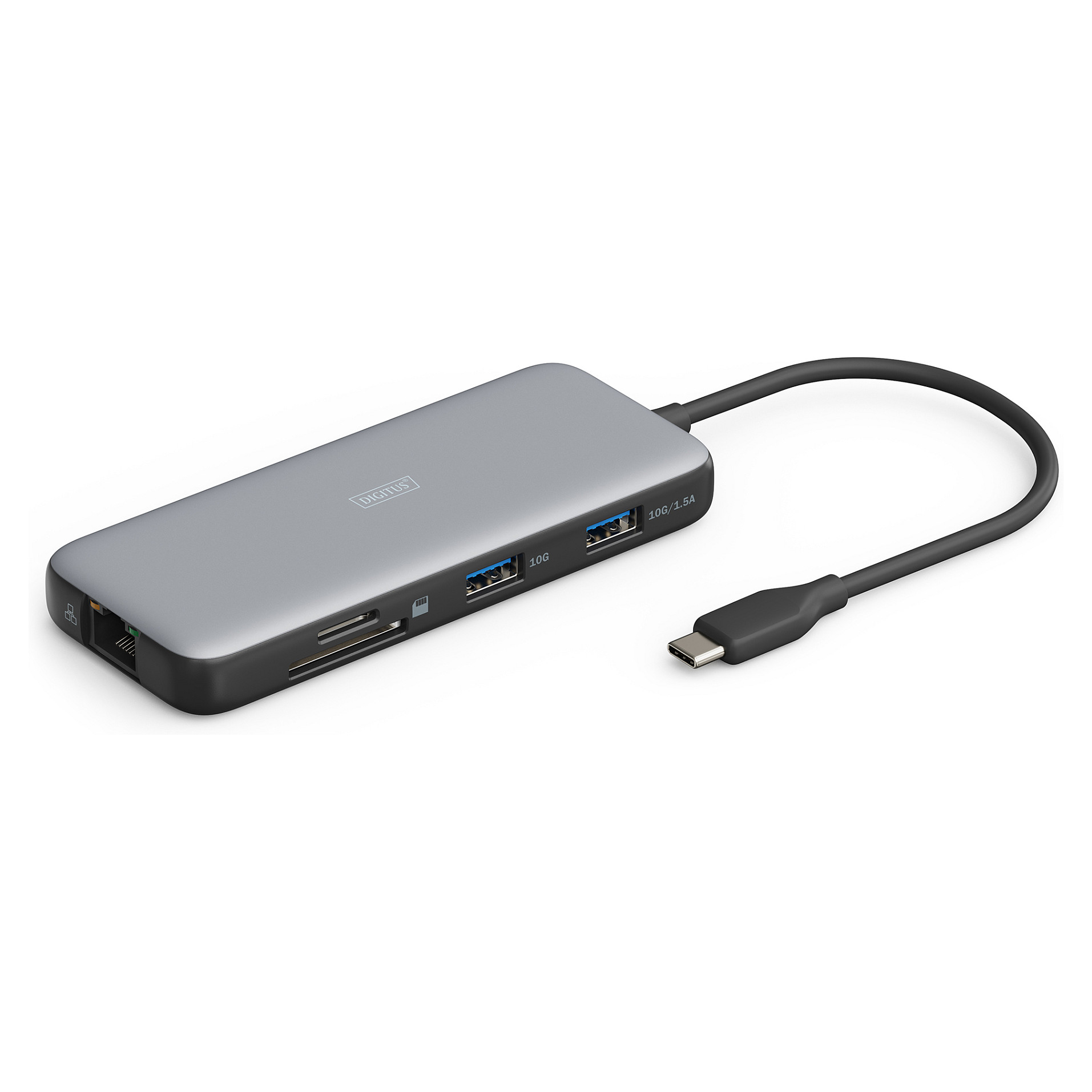 Docking Station Digitus / 1xHDMI / 2xUSB-A / 1xUSB-C / 1xDisplayPort / SD + MicroSD - Argjend