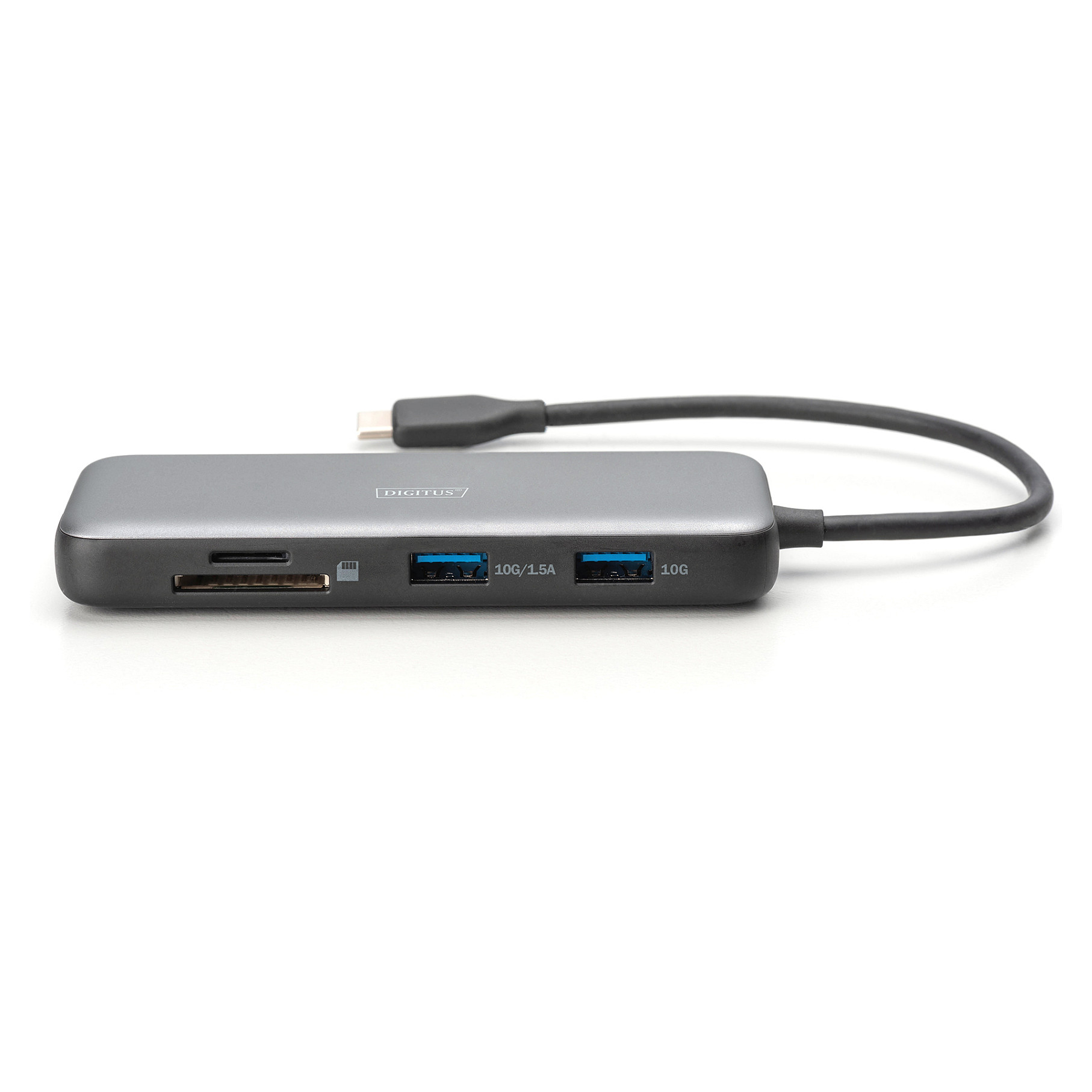 Docking Station Digitus / 1xUSB‑C / 2xHDMI / 2xUSB-A / 1xDisplayPort / LAN / SD + MicroSD - Gri / Zezë - Figura 3