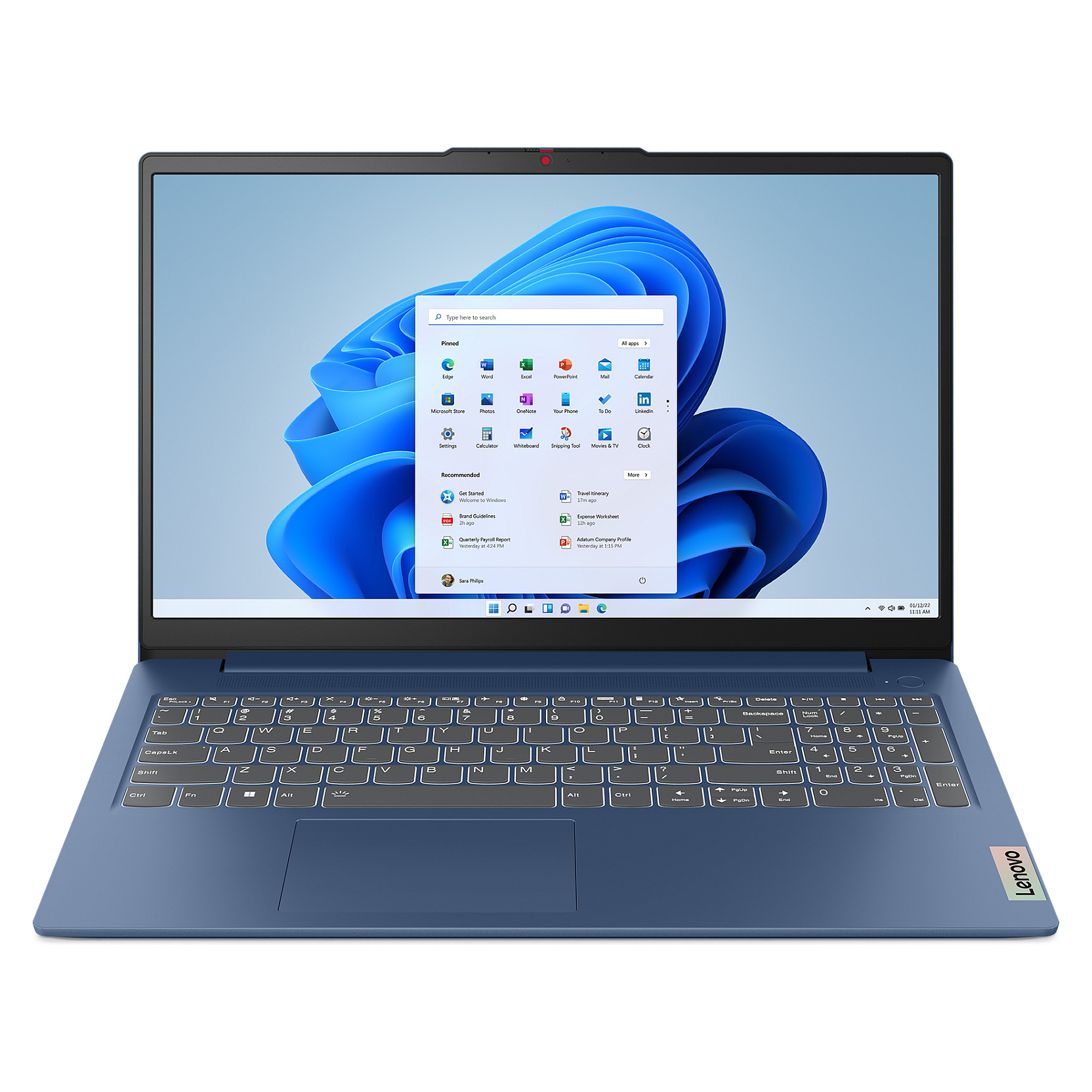 Laptop Lenovo IdeaPad Slim 3 15AMN8 / Ryzen 5 7520U / 16GB LPDDR5 / 256GB / 15.6" Full HD IPS AG 60Hz / AMD Radeon 610M / DE - Blu