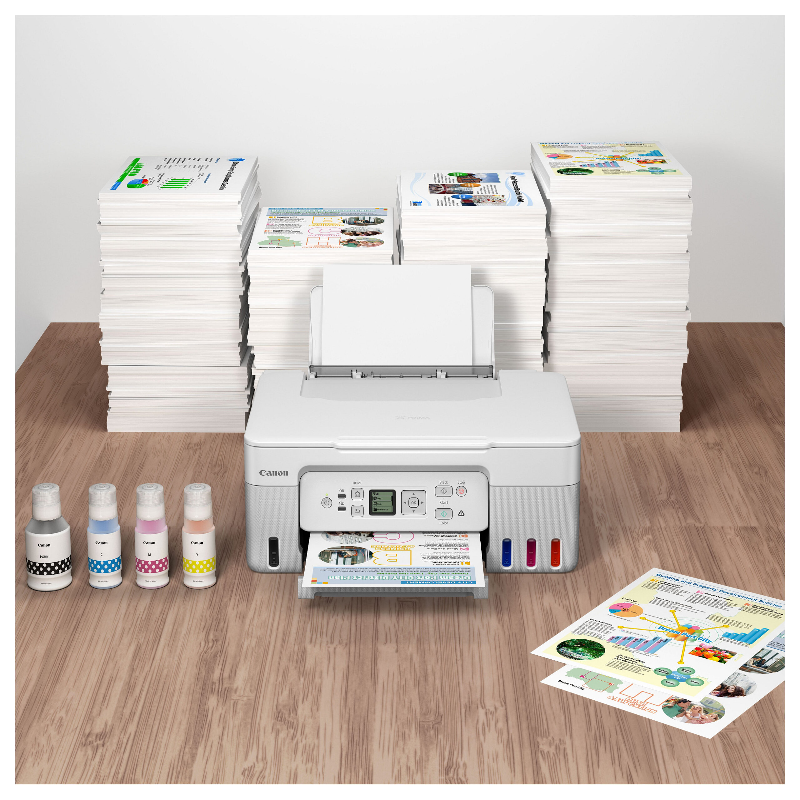 Printer Multifunksional Canon PIXMA G3571 / 3‑in‑1 / 11ppm / Wi-Fi – Bardhë - Figura 4