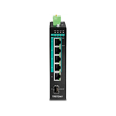 TRENDnet TI-PG541i 6-Port Gigabit PoE+ Managed Industrial Switch 120W L2 4x PoE+ 1x SFP DIN-Rail Rugged -40°C to 70°C - Figura 2