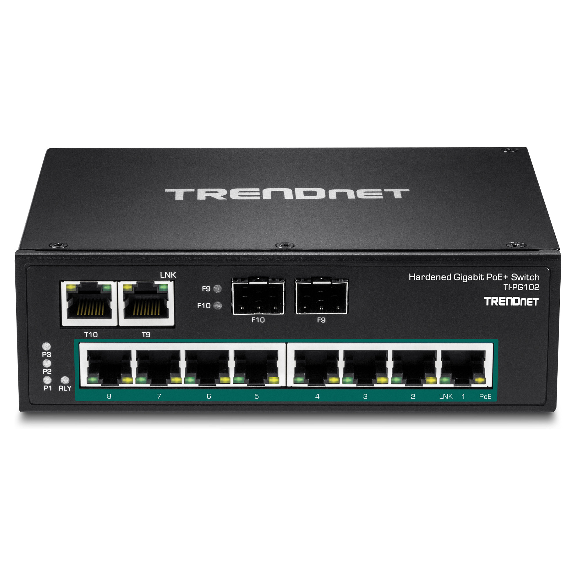 TRENDnet TI-PG102 10-Port Gigabit PoE+ Industrial Switch 240W 8x PoE+ 2x SFP DIN-Rail Rugged Managed-Lite Ethernet Switc - Figura 2