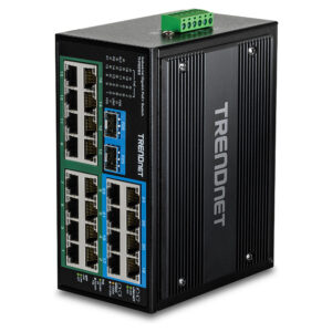 Switch TRENDnet TI‑PG262 / Unmanaged / 26‑Port Gigabit / PoE+ / DIN‑Rail