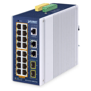 PLANET IGS-4215-16P2T2S Industrial 16-Port PoE+ Switch L2/L4 Managed 320W 2x SFP