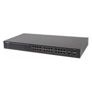 Intellinet 24-Port Gigabit PoE+ Web-Managed Switch 240W 2x SFP VLAN QoS