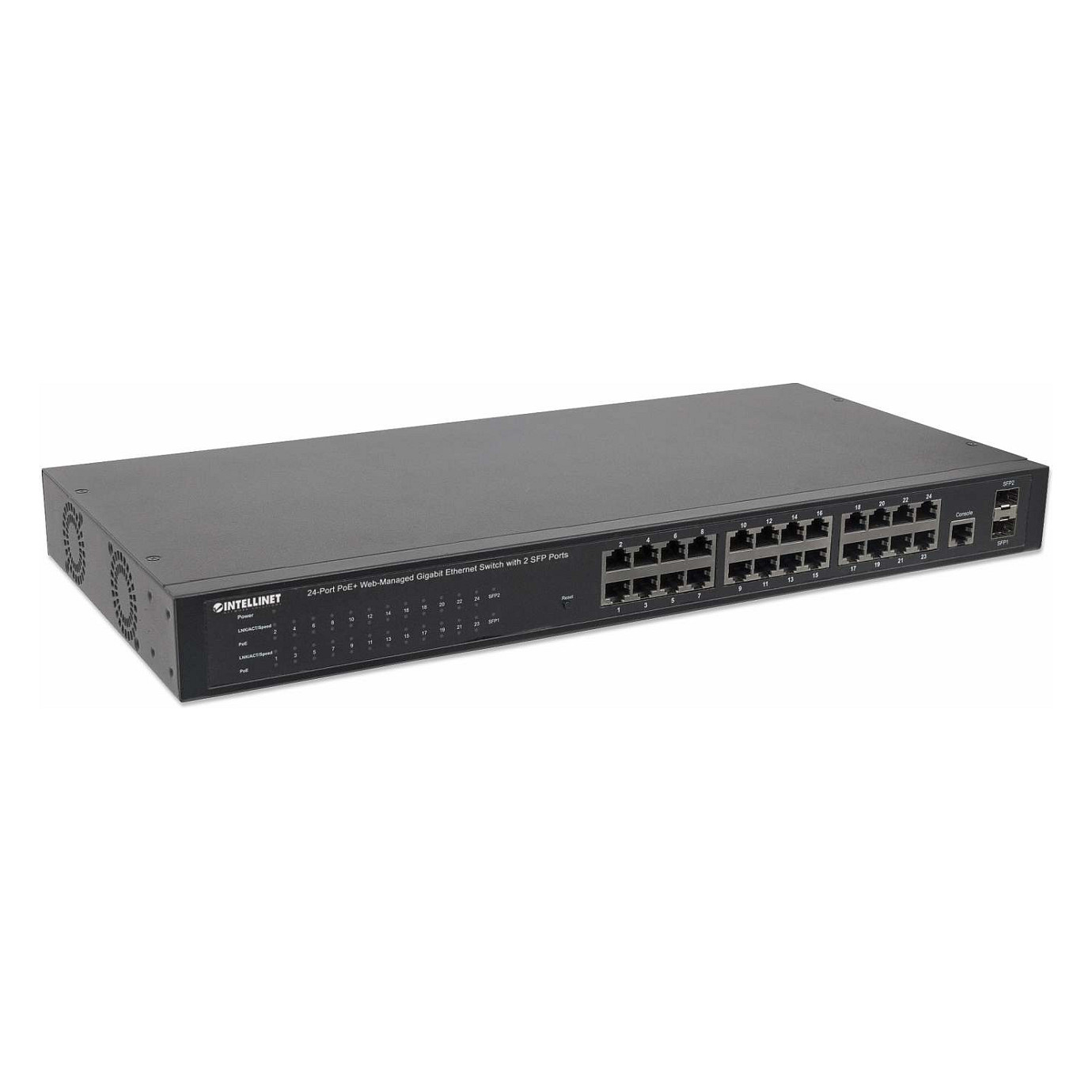 Intellinet 24-Port Gigabit PoE+ Web-Managed Switch 240W 2x SFP VLAN QoS - Figura 3