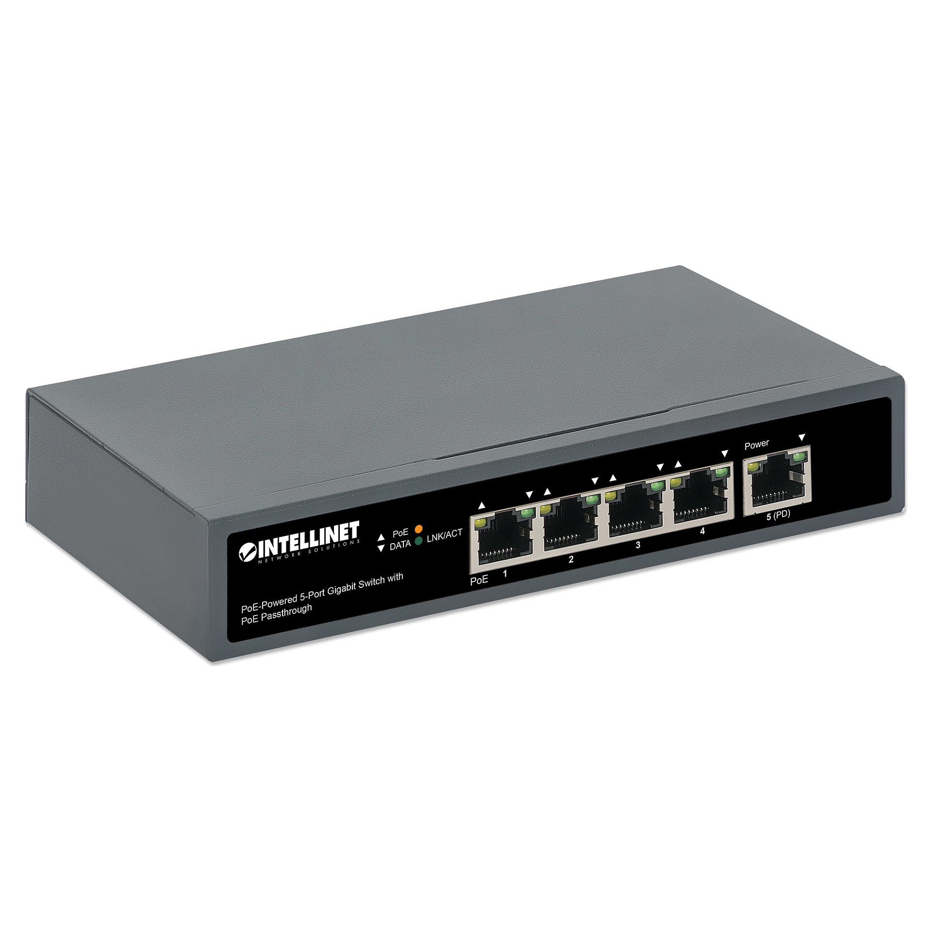 Intellinet 5-Port Gigabit PoE Powered Switch PoE Passthrough Unmanaged 802.3af/at - Figura 2